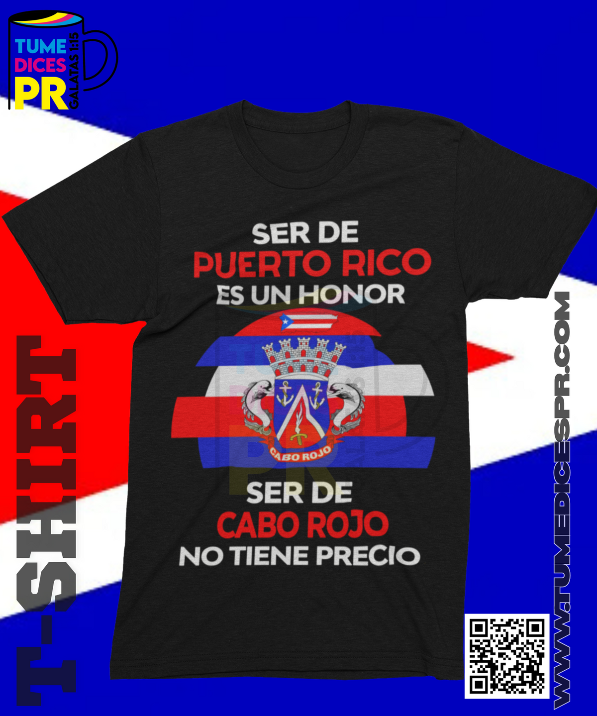 Camiseta MUNICIPIOS DE PUERTO RICO | Algodón y poliéster | Tallas S–XL