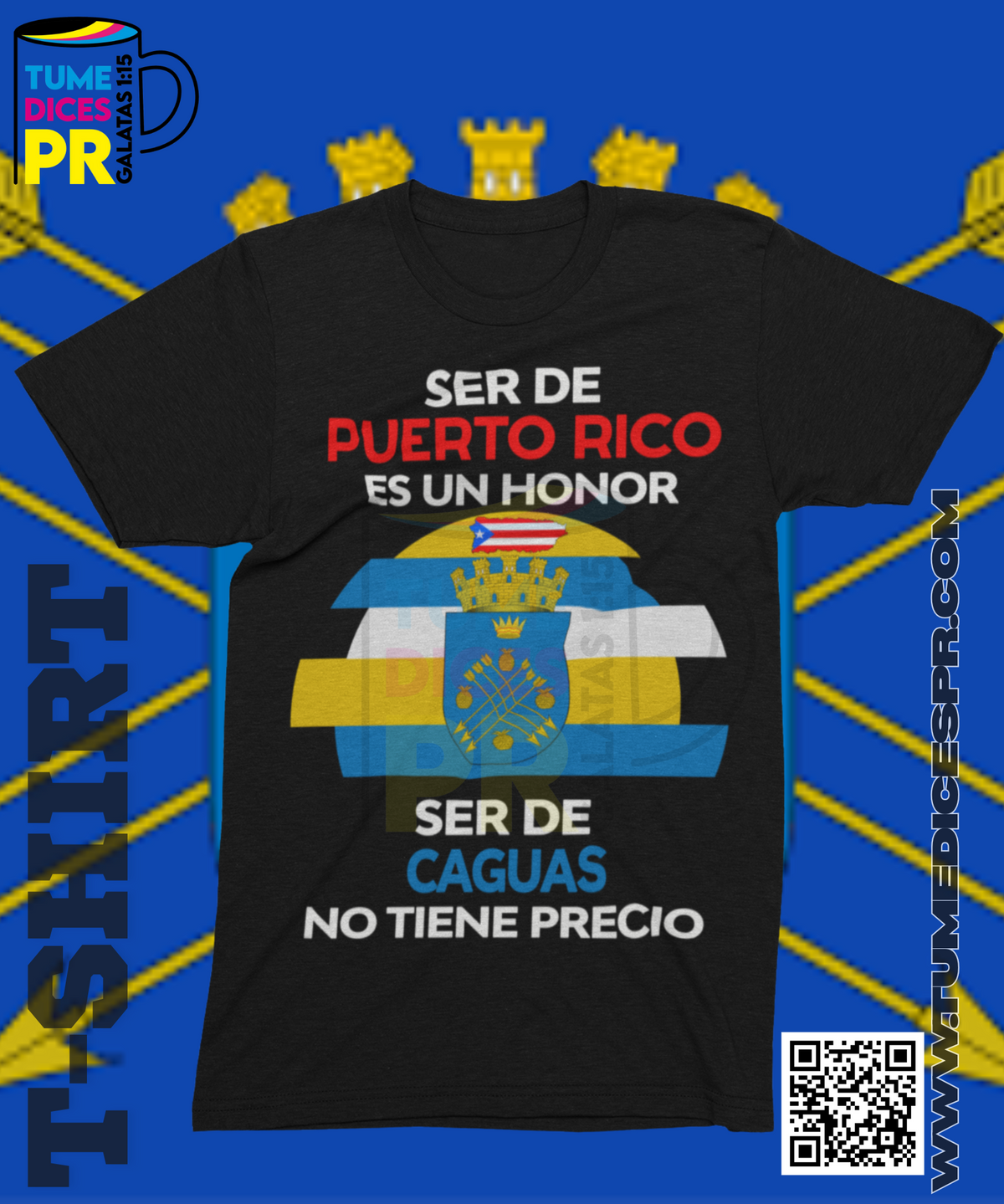 Camiseta MUNICIPIOS DE PUERTO RICO | Algodón y poliéster | Tallas S–XL
