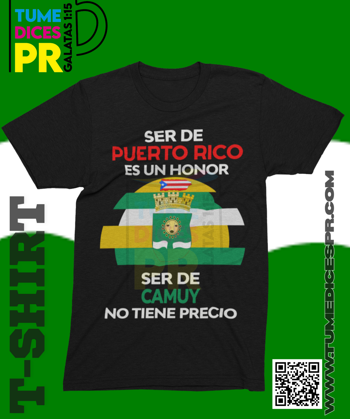 Camiseta MUNICIPIOS DE PUERTO RICO | Algodón y poliéster | Tallas S–XL