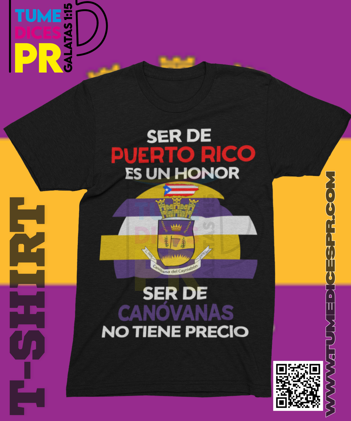 Camiseta MUNICIPIOS DE PUERTO RICO | Algodón y poliéster | Tallas S–XL