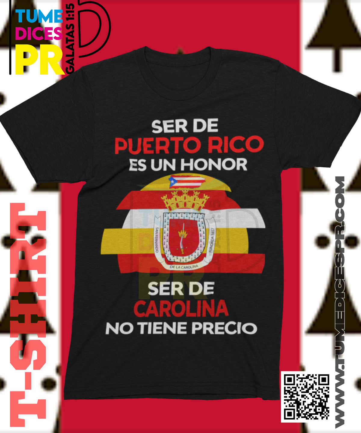 Camiseta MUNICIPIOS DE PUERTO RICO | Algodón y poliéster | Tallas S–XL