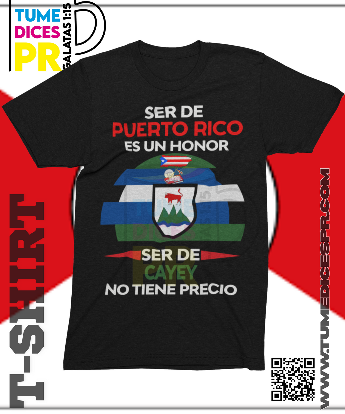 Camiseta MUNICIPIOS DE PUERTO RICO | Algodón y poliéster | Tallas S–XL