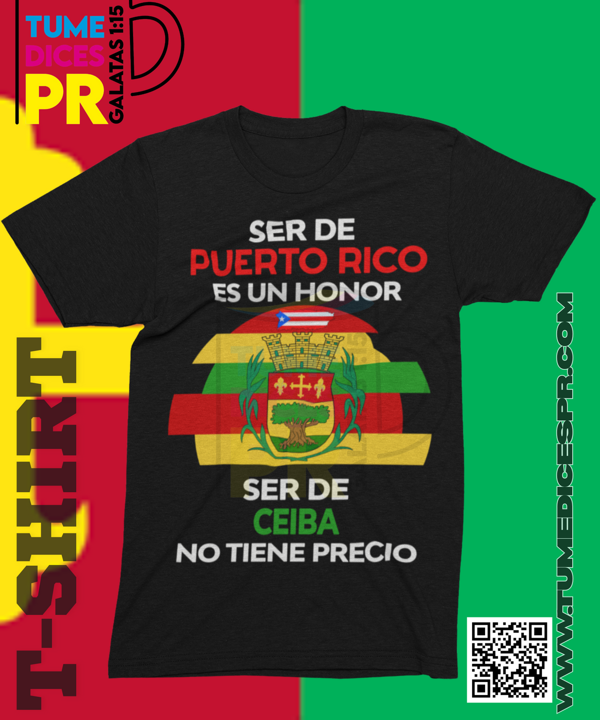 Camiseta MUNICIPIOS DE PUERTO RICO | Algodón y poliéster | Tallas S–XL