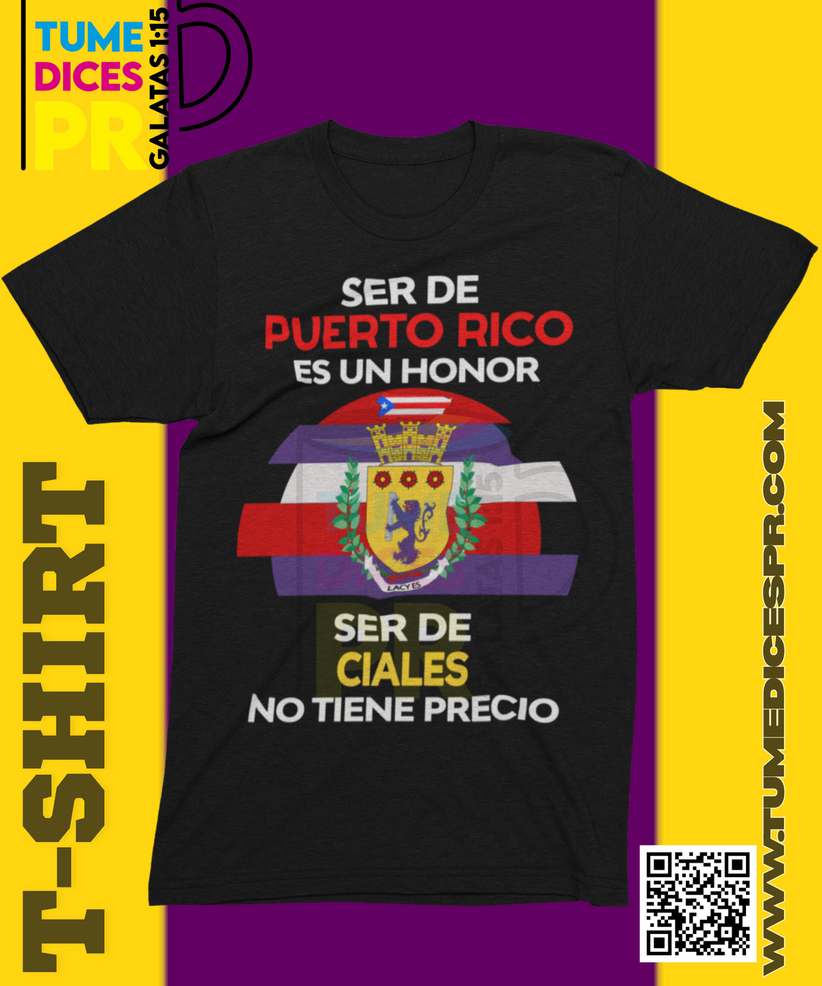 Camiseta MUNICIPIOS DE PUERTO RICO | Algodón y poliéster | Tallas S–XL