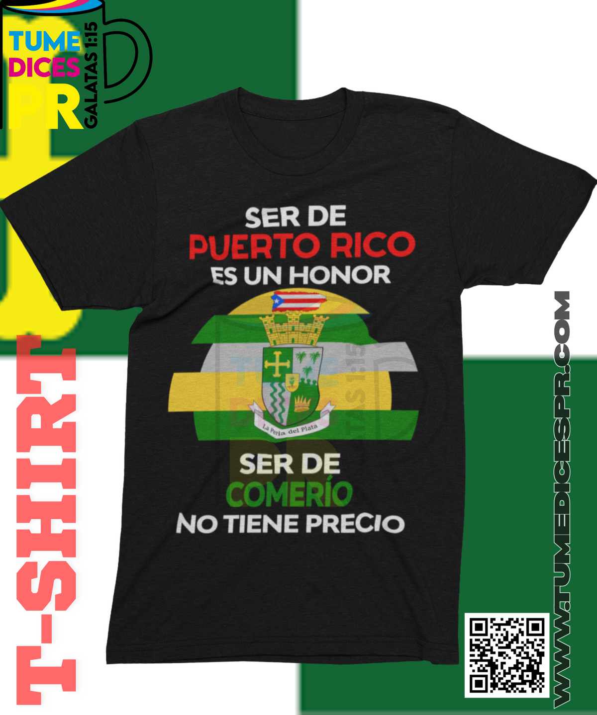 Camiseta MUNICIPIOS DE PUERTO RICO | Algodón y poliéster | Tallas S–XL