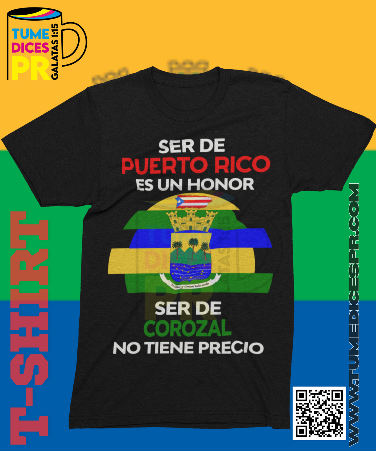 Camiseta MUNICIPIOS DE PUERTO RICO | Algodón y poliéster | Tallas S–XL
