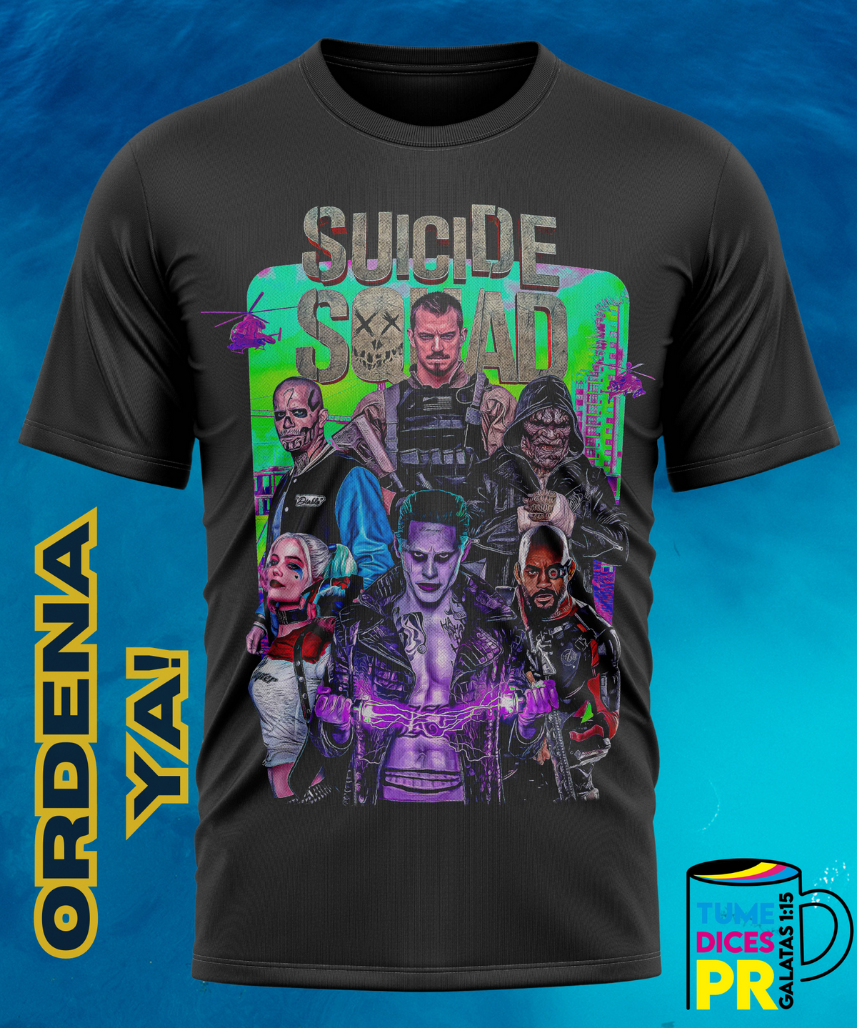 Camiseta SUICIDE SQUAD | Algodón y poliéster | Tallas S–XL