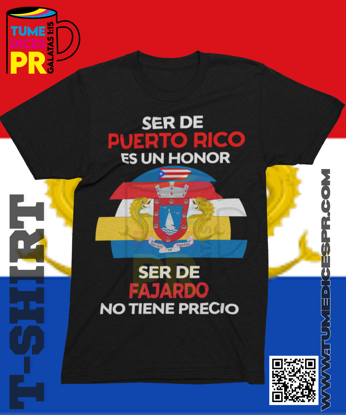 Camiseta MUNICIPIOS DE PUERTO RICO | Algodón y poliéster | Tallas S–XL