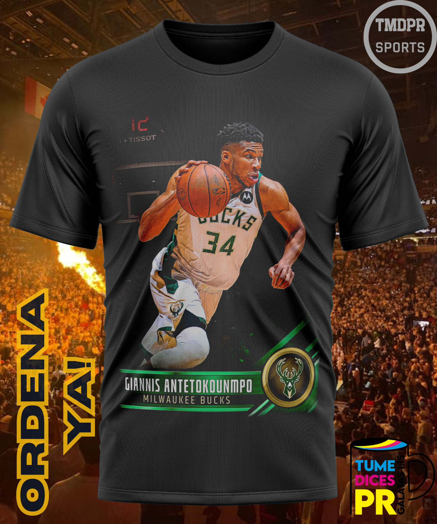 Camiseta semitono NBA MILWAUKEE BUCKS