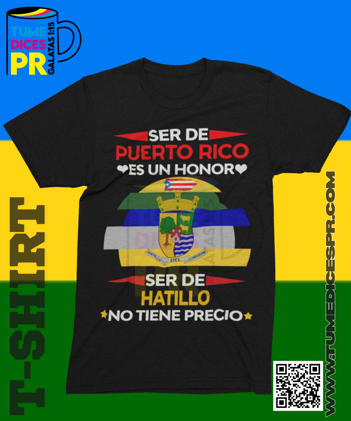 Camiseta MUNICIPIOS DE PUERTO RICO | Algodón y poliéster | Tallas S–XL