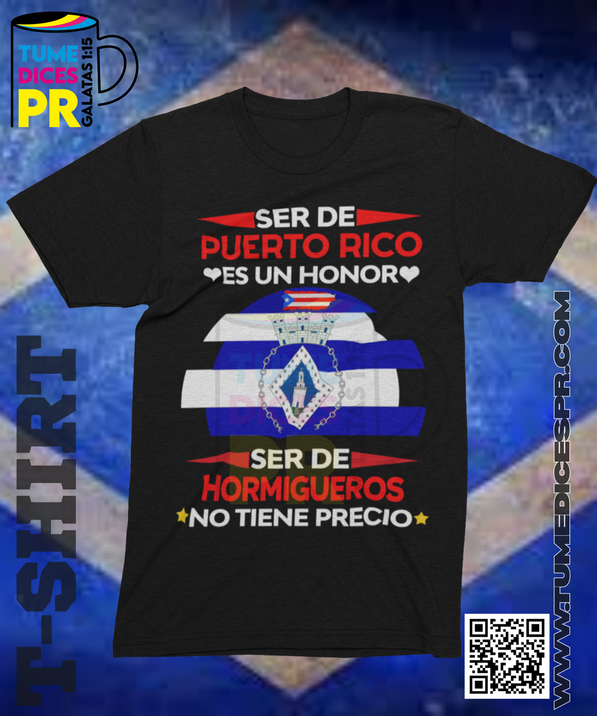 Camiseta MUNICIPIOS DE PUERTO RICO | Algodón y poliéster | Tallas S–XL