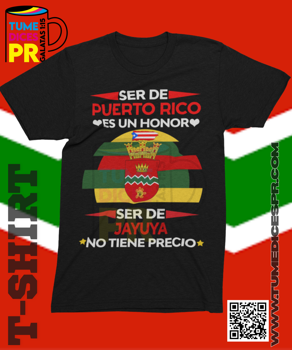 Camiseta MUNICIPIOS DE PUERTO RICO | Algodón y poliéster | Tallas S–XL