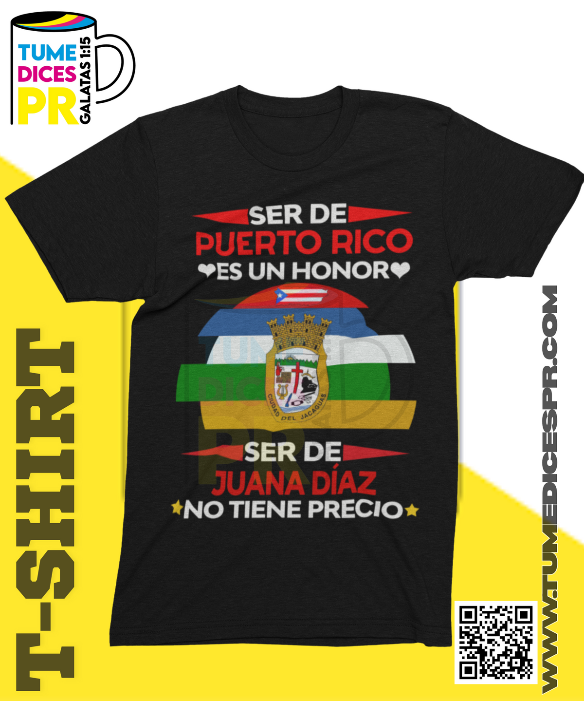Camiseta MUNICIPIOS DE PUERTO RICO | Algodón y poliéster | Tallas S–XL