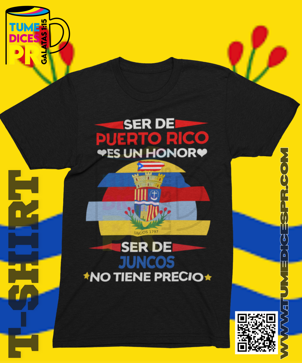 Camiseta MUNICIPIOS DE PUERTO RICO | Algodón y poliéster | Tallas S–XL