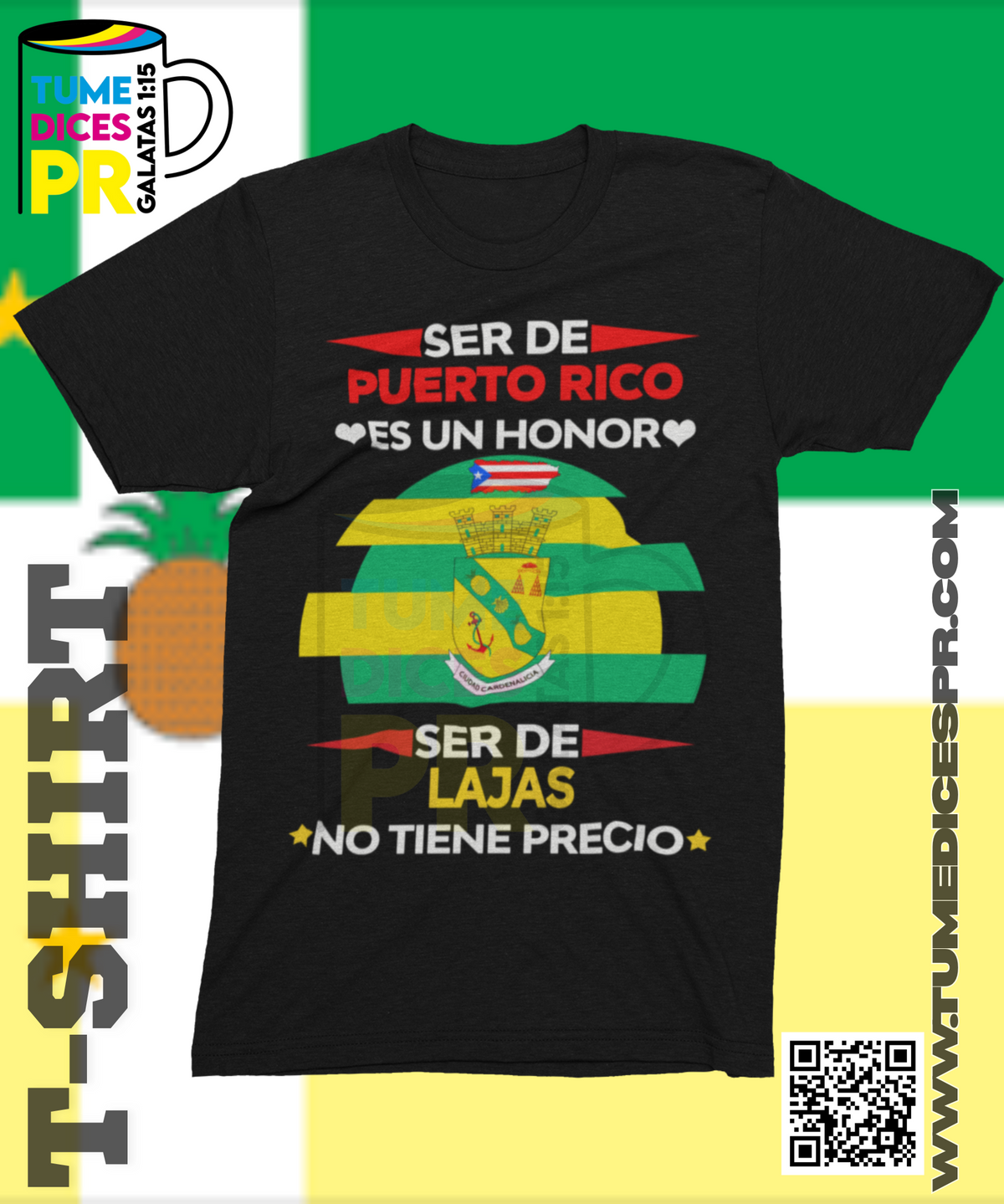 Camiseta MUNICIPIOS DE PUERTO RICO | Algodón y poliéster | Tallas S–XL