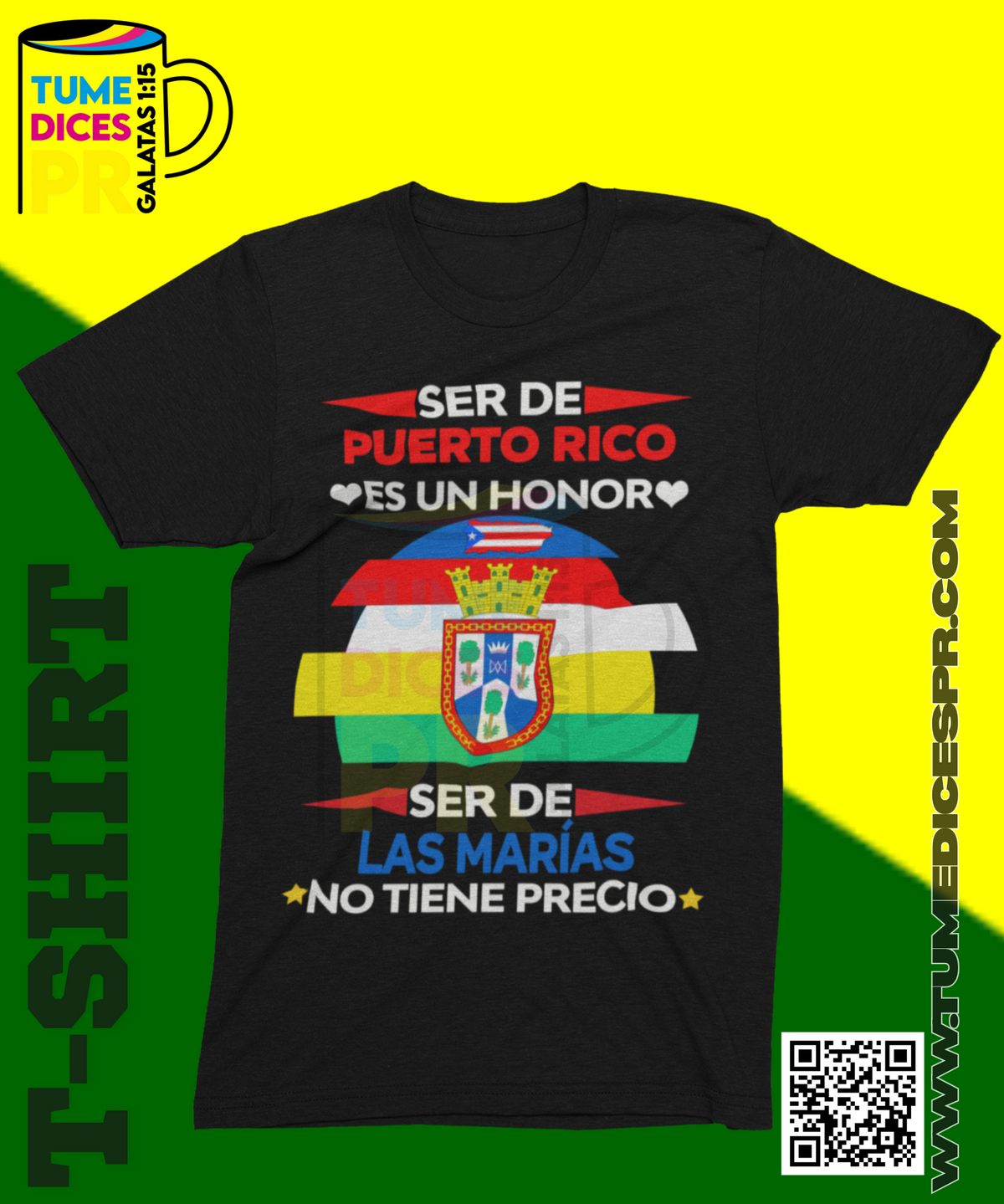 Camiseta MUNICIPIOS DE PUERTO RICO | Algodón y poliéster | Tallas S–XL