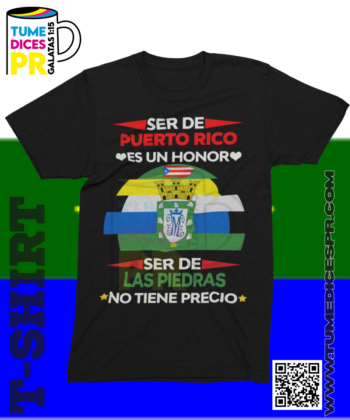 Camiseta MUNICIPIOS DE PUERTO RICO | Algodón y poliéster | Tallas S–XL