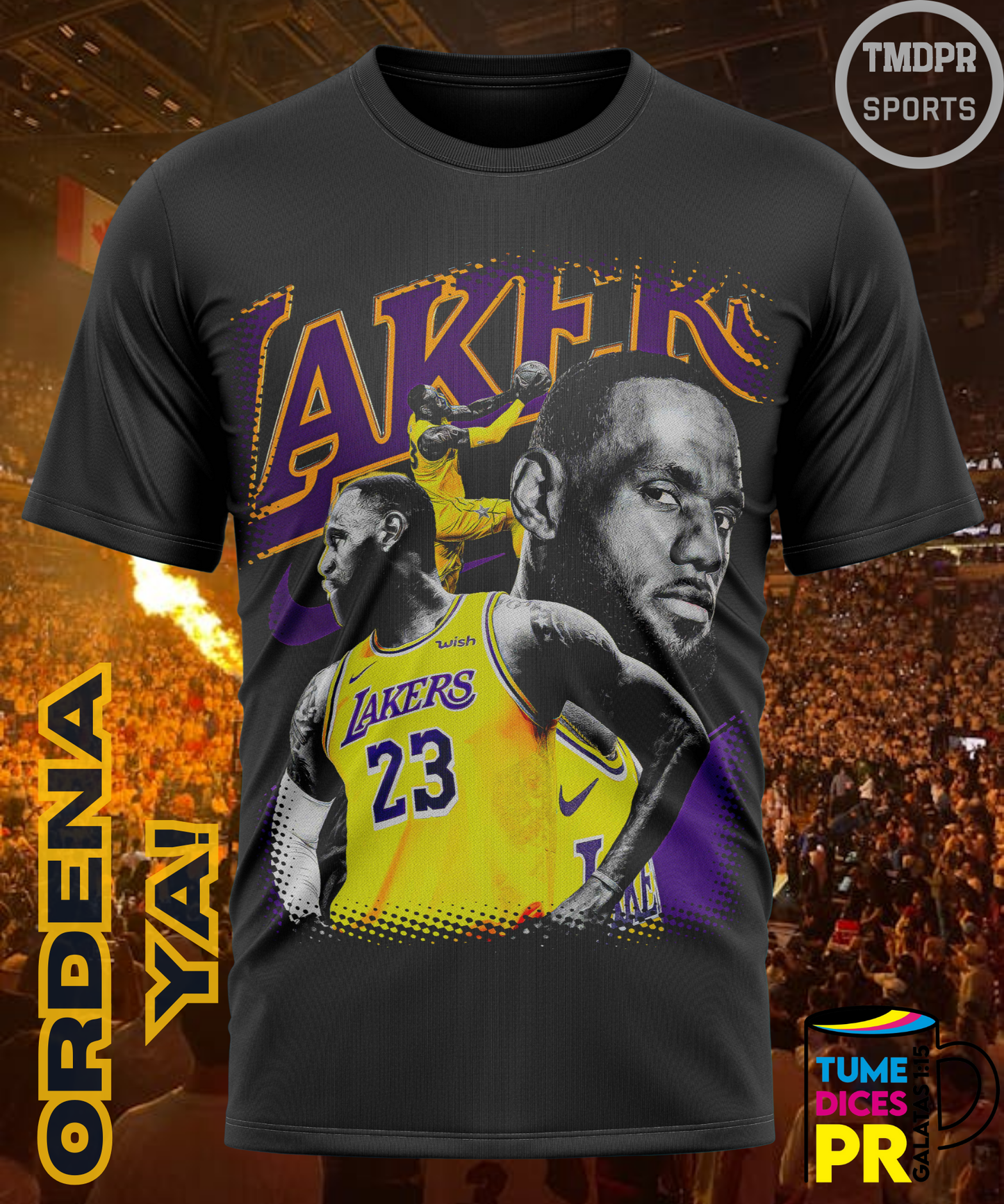 Camiseta semitono NBA LAKERS