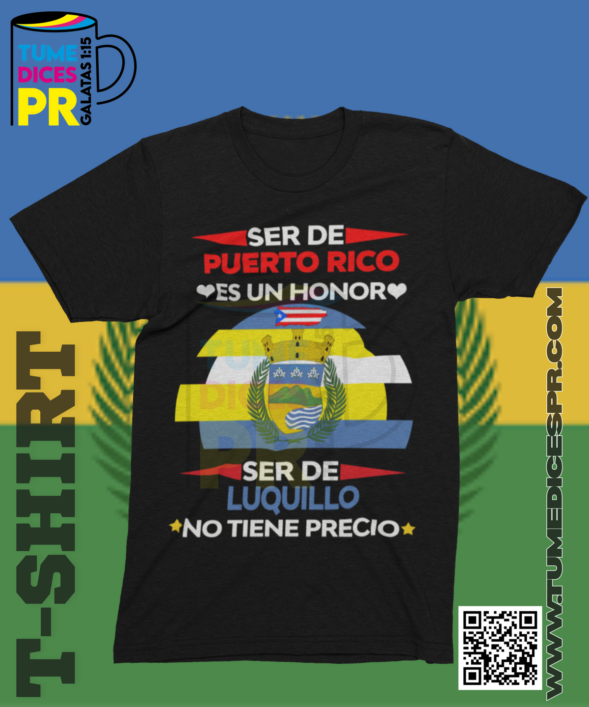 Camiseta MUNICIPIOS DE PUERTO RICO | Algodón y poliéster | Tallas S–XL
