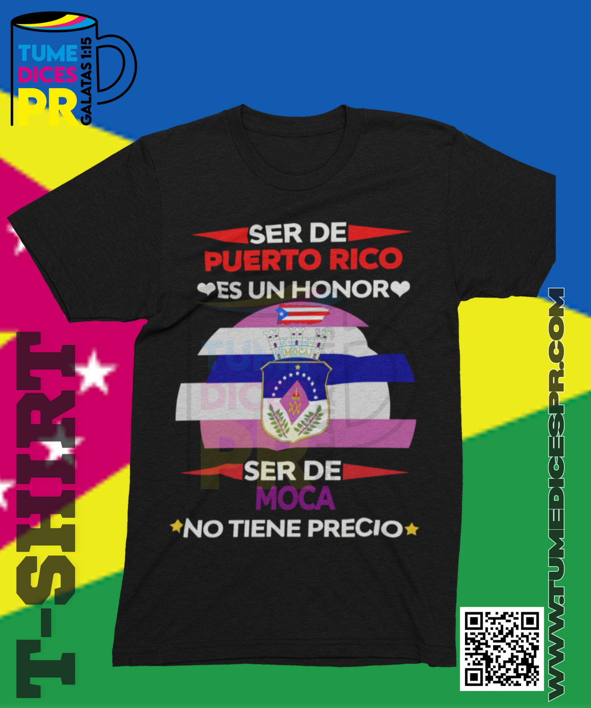 Camiseta MUNICIPIOS DE PUERTO RICO | Algodón y poliéster | Tallas S–XL