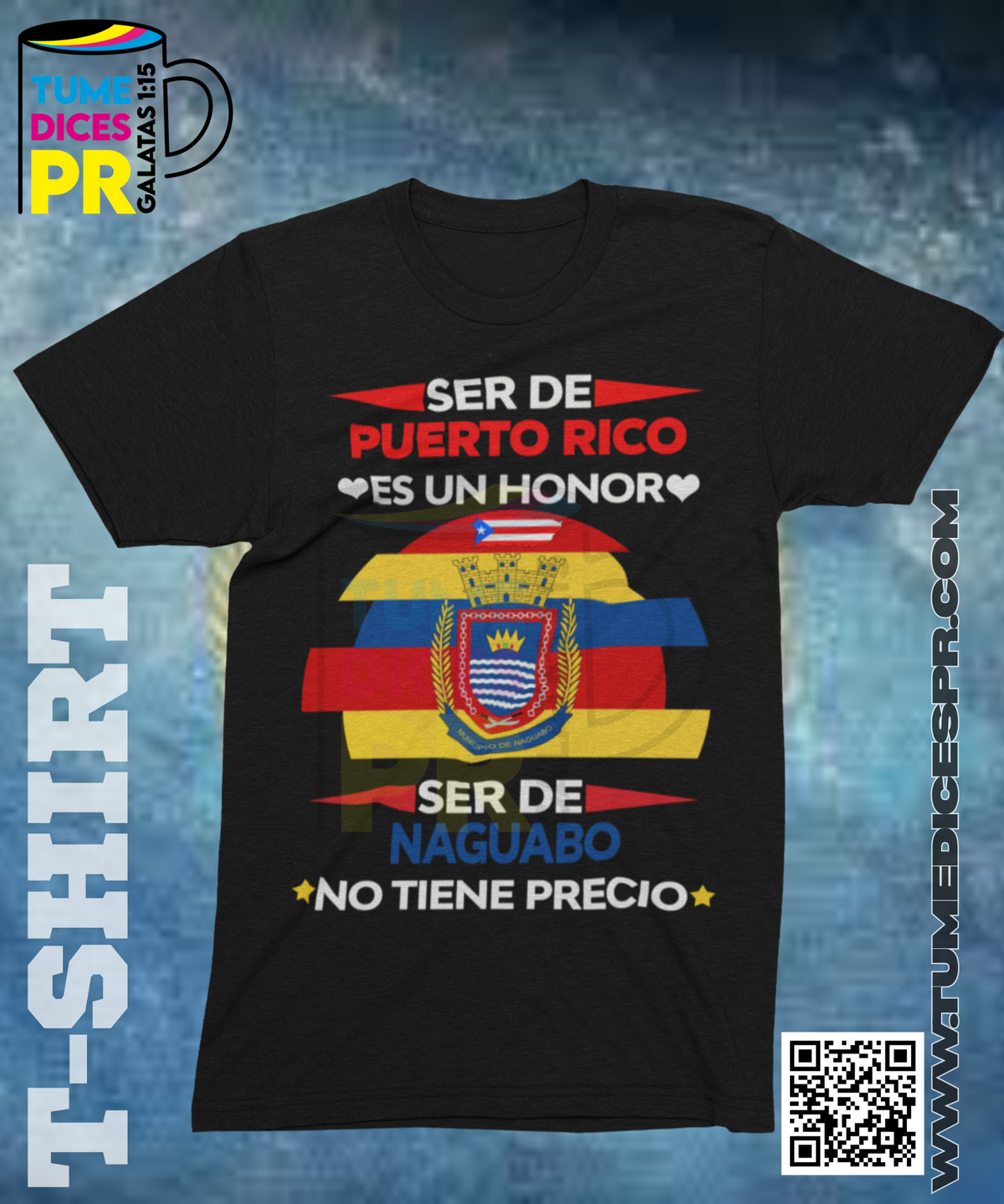 Camiseta MUNICIPIOS DE PUERTO RICO | Algodón y poliéster | Tallas S–XL
