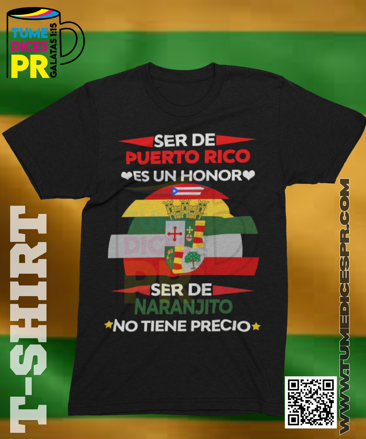Camiseta MUNICIPIOS DE PUERTO RICO | Algodón y poliéster | Tallas S–XL