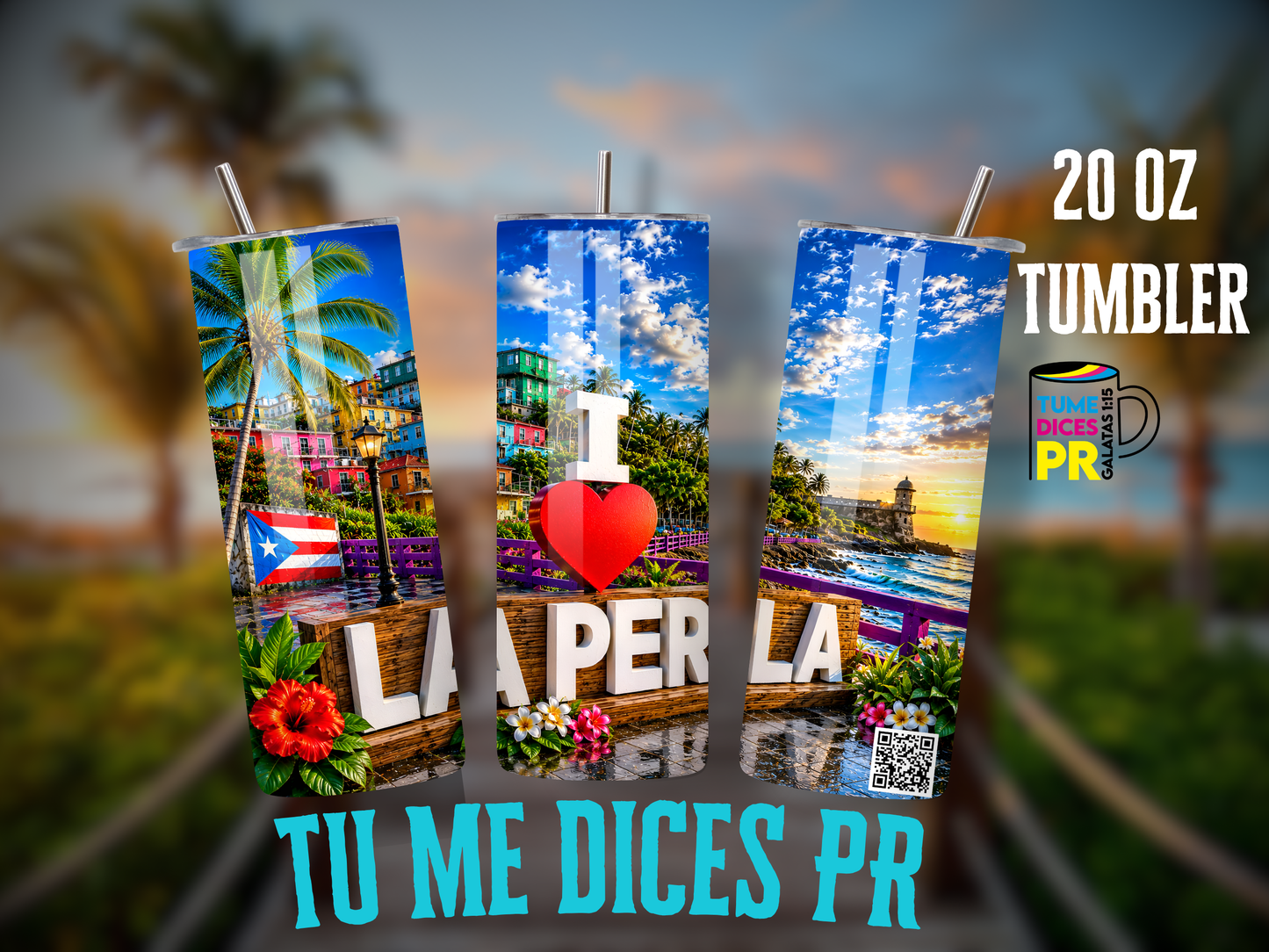 PUERTO RICO 4 Skinny Tumbler