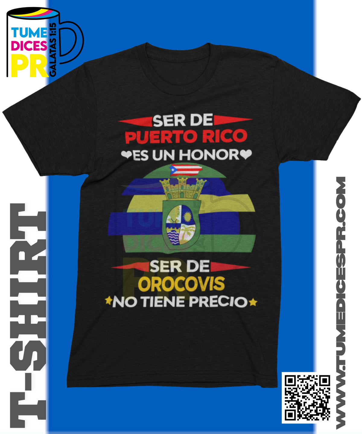Camiseta MUNICIPIOS DE PUERTO RICO | Algodón y poliéster | Tallas S–XL