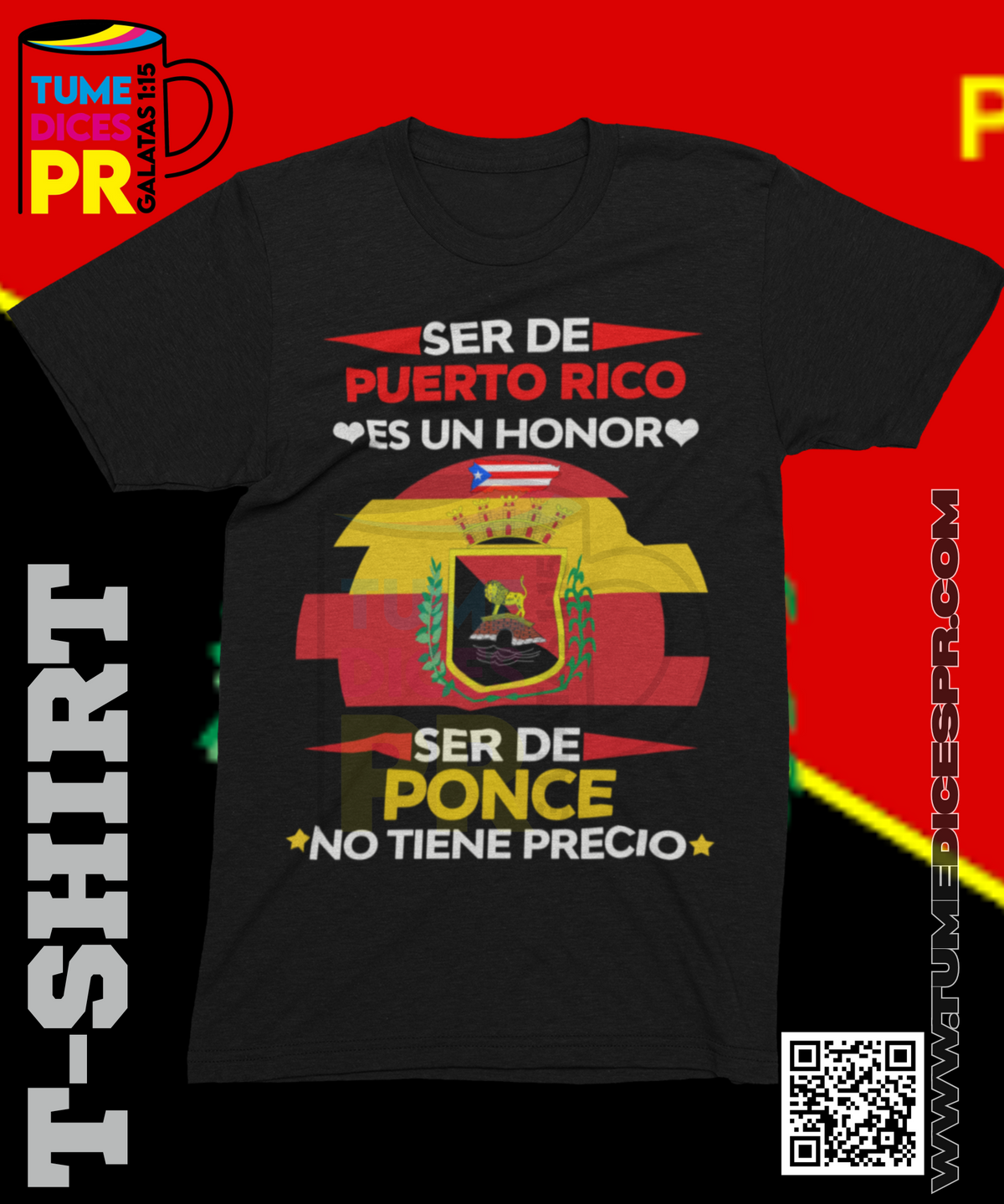 Camiseta MUNICIPIOS DE PUERTO RICO | Algodón y poliéster | Tallas S–XL