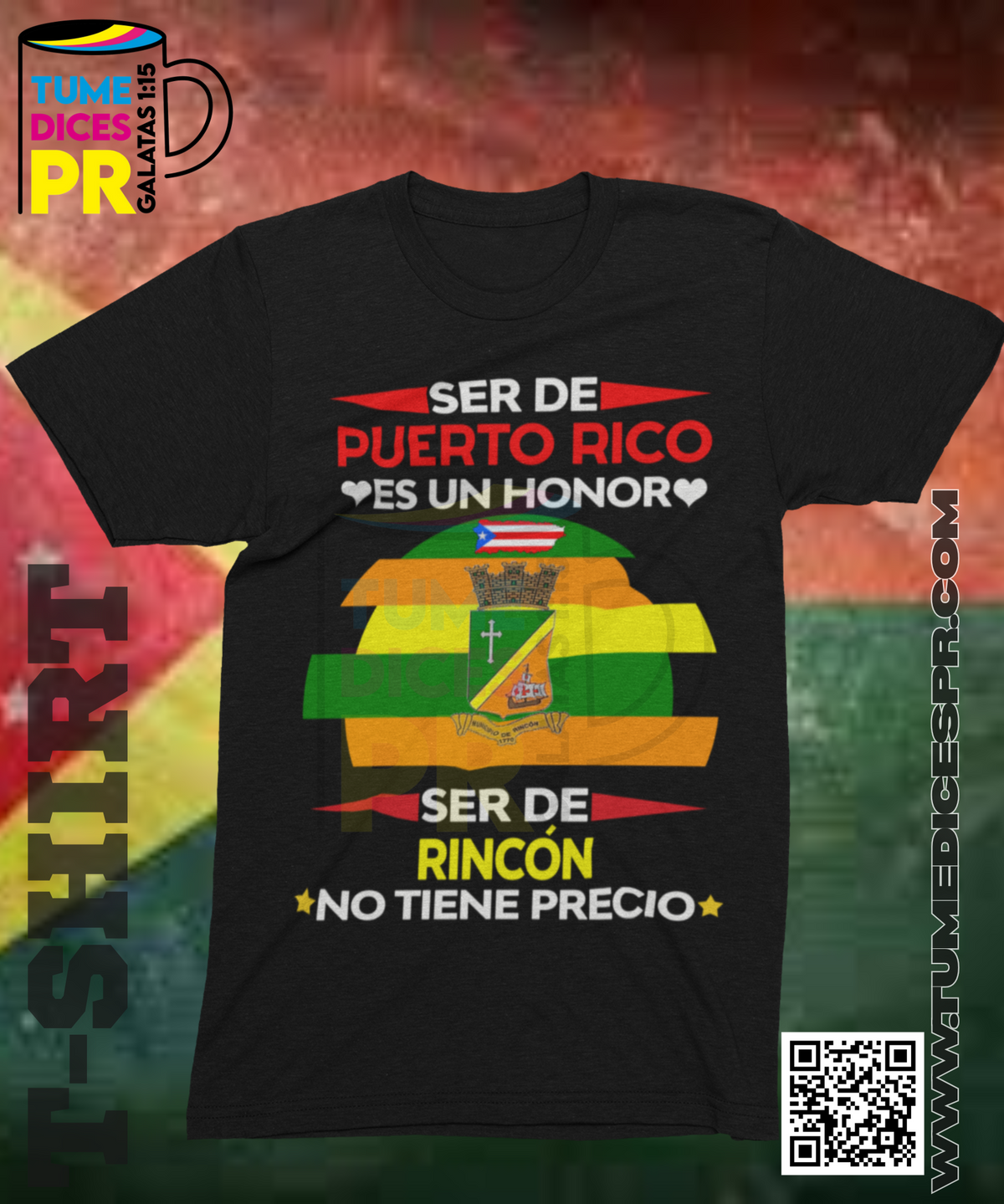 Camiseta MUNICIPIOS DE PUERTO RICO | Algodón y poliéster | Tallas S–XL