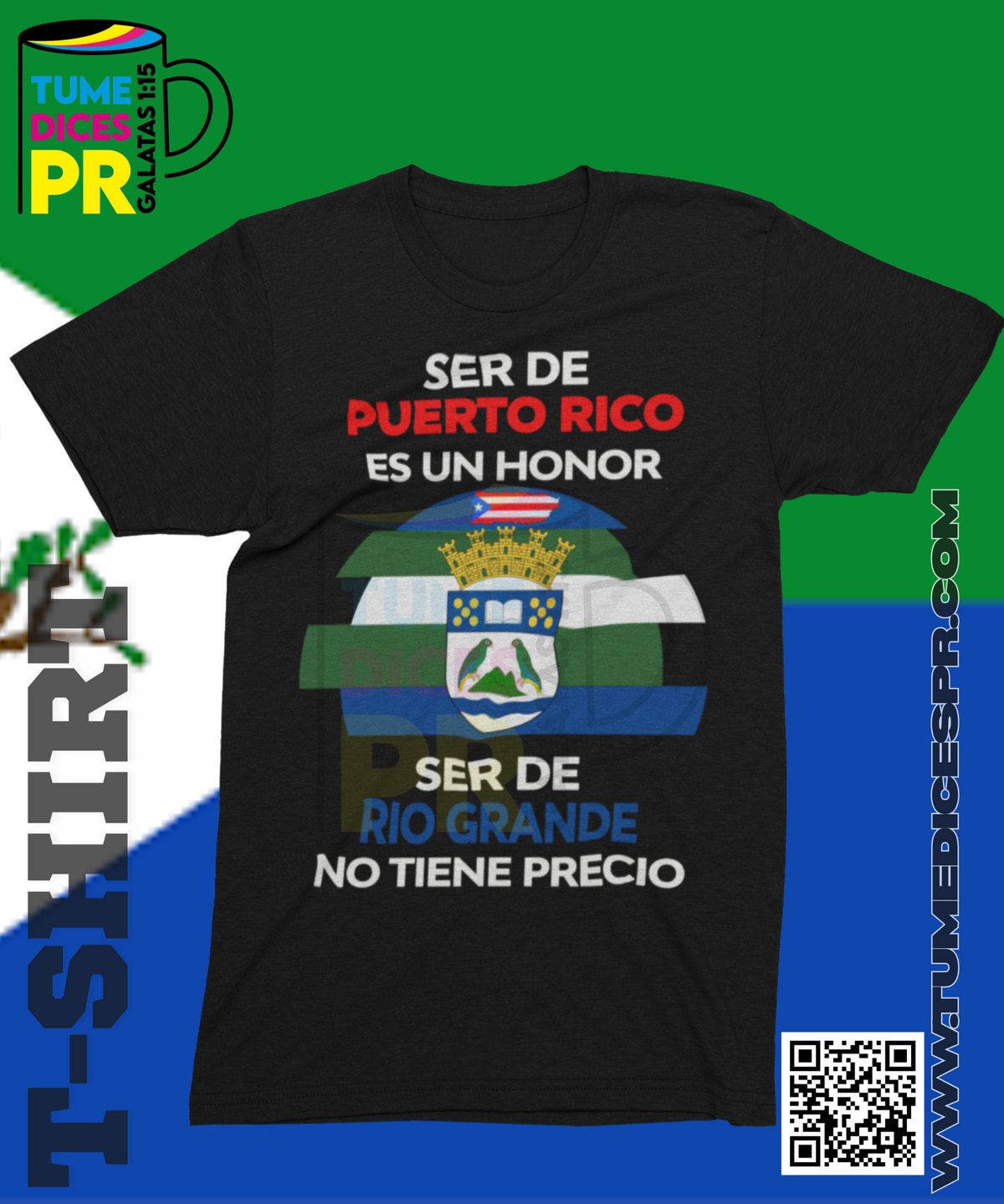 Camiseta MUNICIPIOS DE PUERTO RICO | Algodón y poliéster | Tallas S–XL