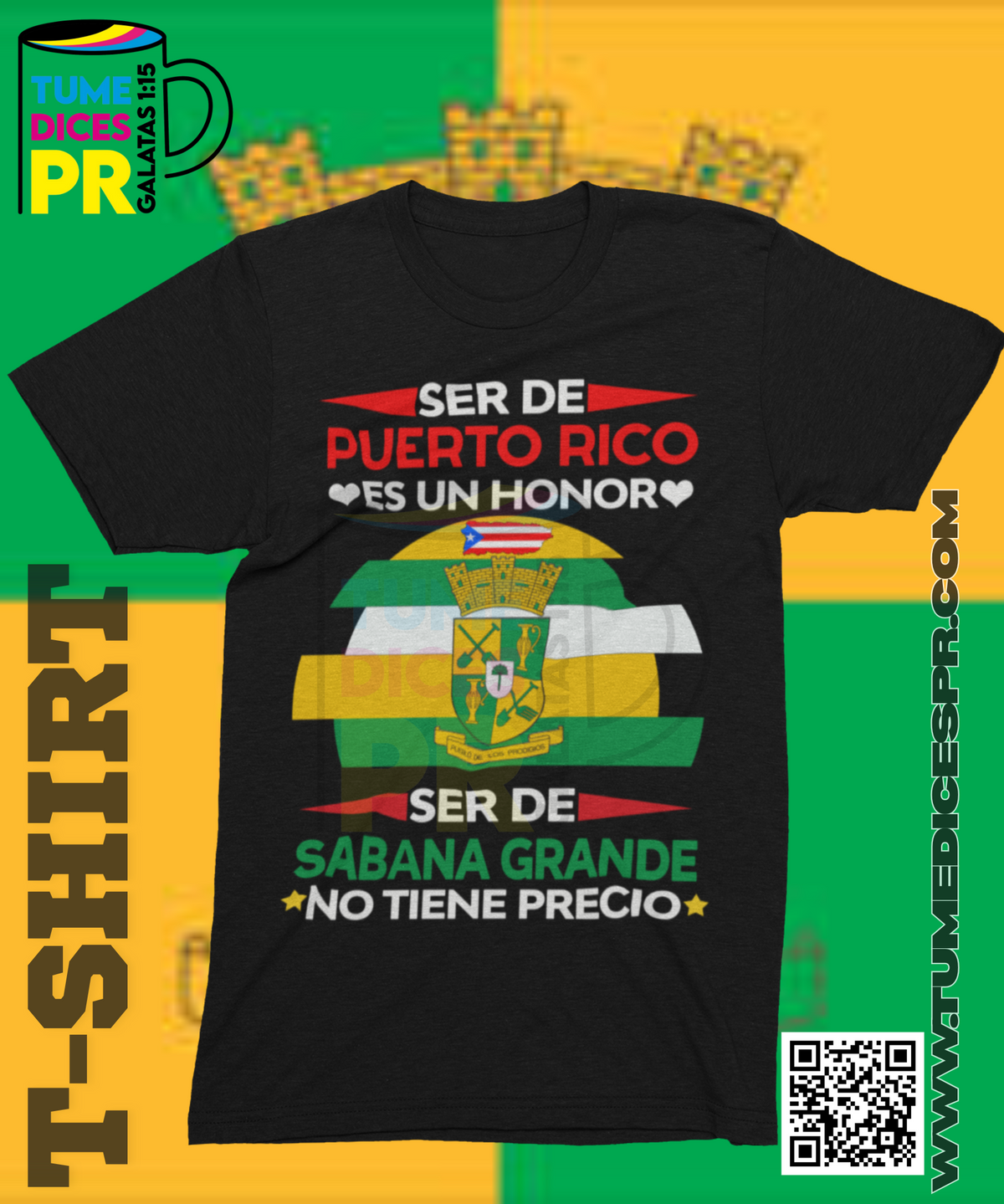 Camiseta MUNICIPIOS DE PUERTO RICO | Algodón y poliéster | Tallas S–XL