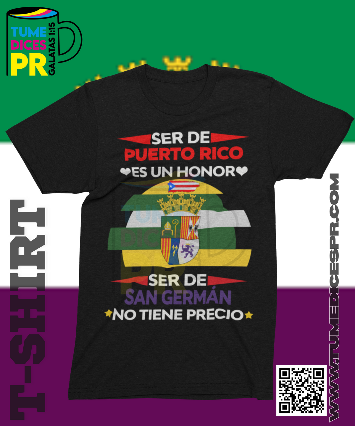 Camiseta MUNICIPIOS DE PUERTO RICO | Algodón y poliéster | Tallas S–XL