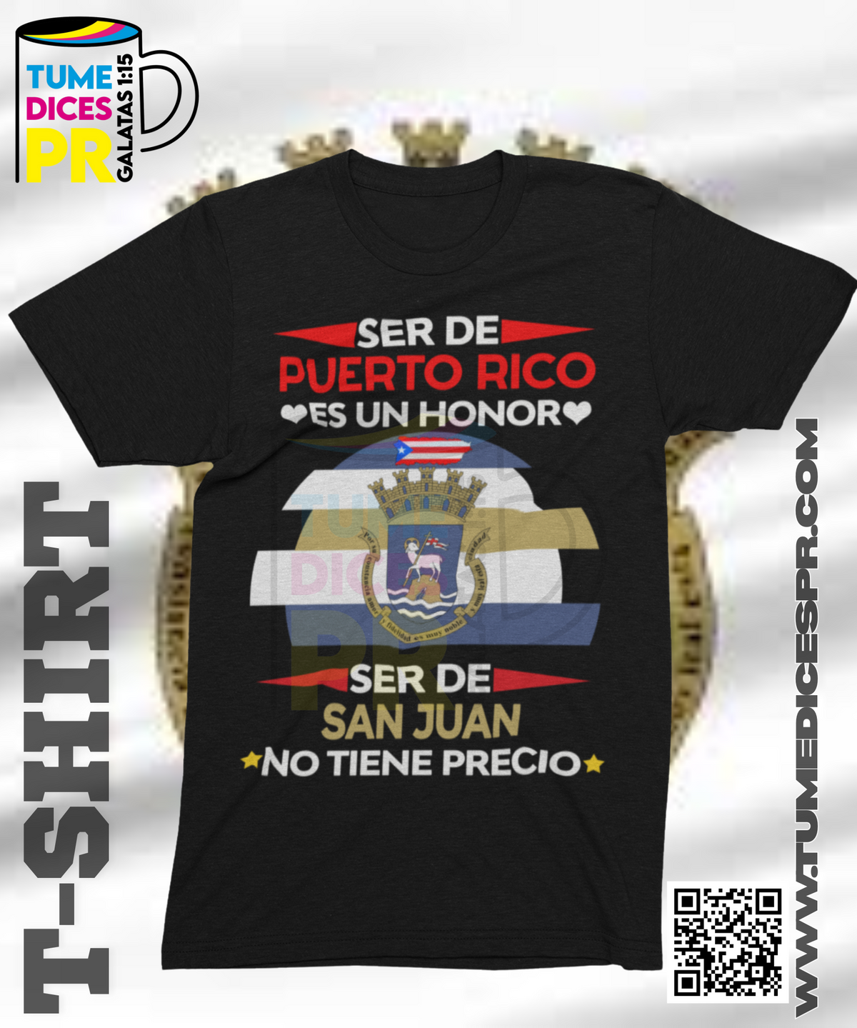 Camiseta MUNICIPIOS DE PUERTO RICO | Algodón y poliéster | Tallas S–XL
