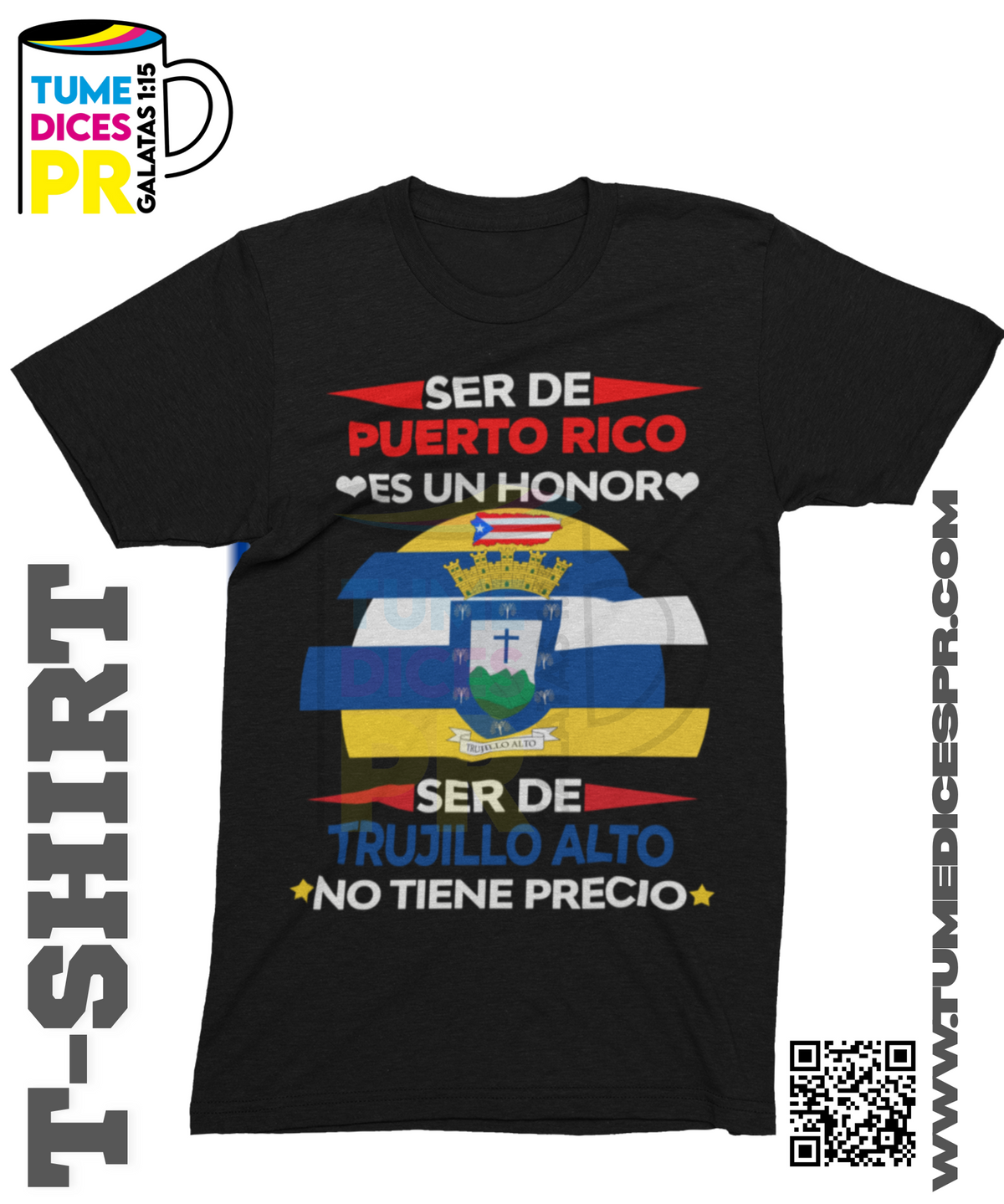 Camiseta MUNICIPIOS DE PUERTO RICO | Algodón y poliéster | Tallas S–XL