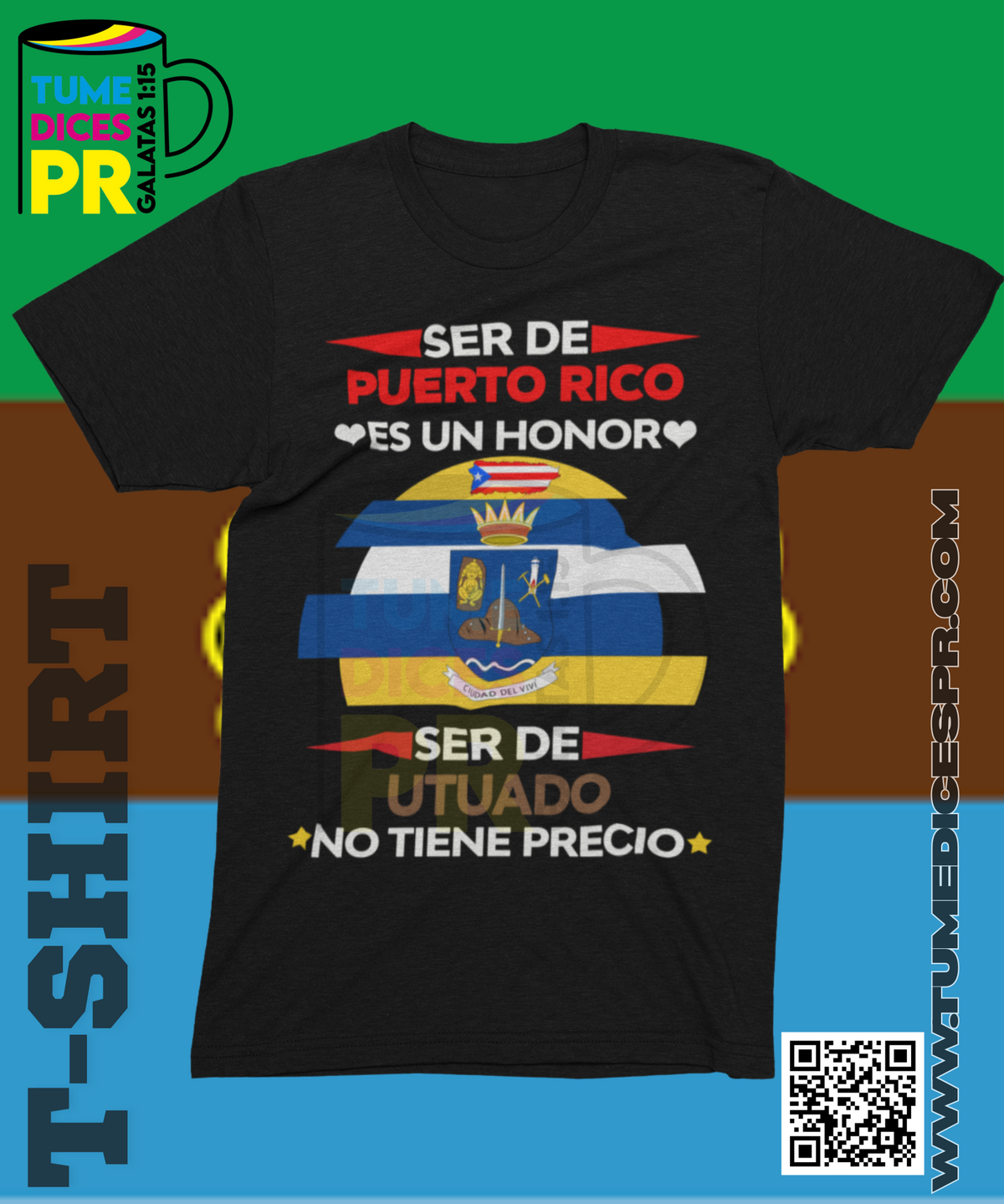 Camiseta MUNICIPIOS DE PUERTO RICO | Algodón y poliéster | Tallas S–XL