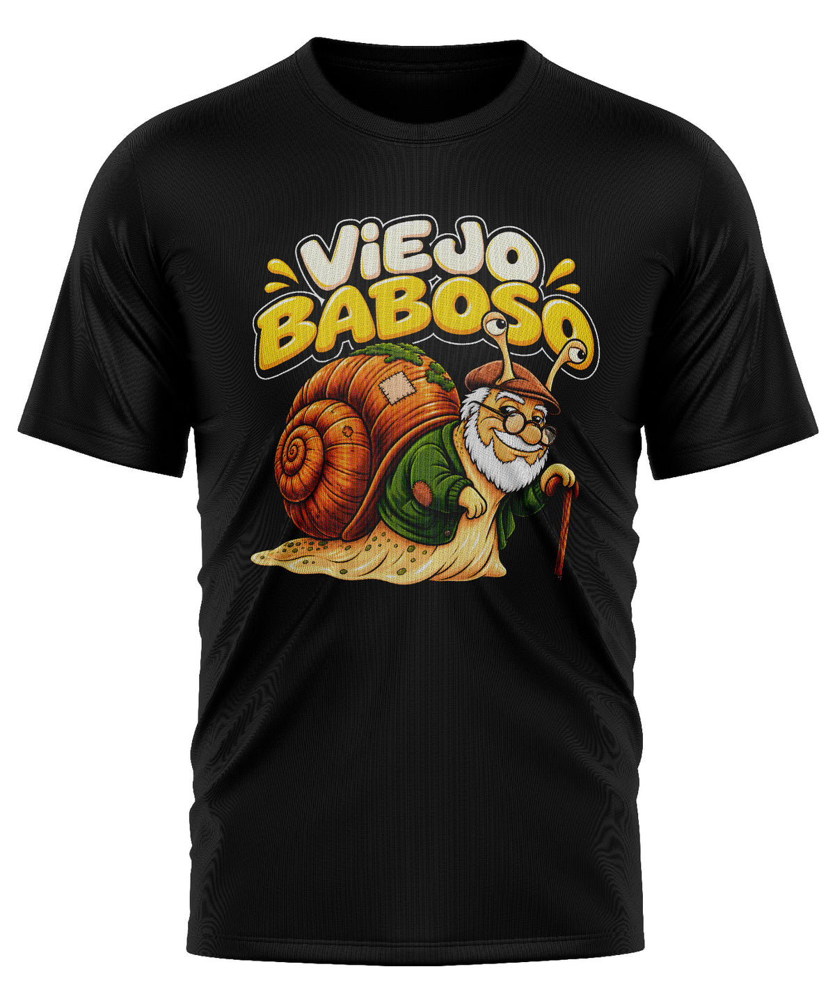 Viejo Baboso |Diseño Digital PNG Semitono para Camiseta Negra