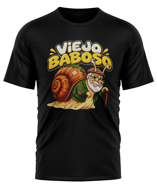 Viejo Baboso |Diseño Digital PNG Semitono para Camiseta Negra