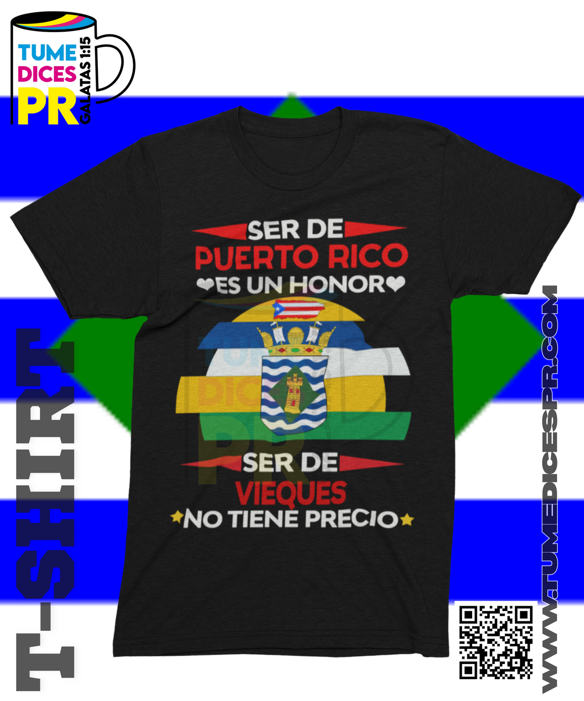 Camiseta MUNICIPIOS DE PUERTO RICO | Algodón y poliéster | Tallas S–XL