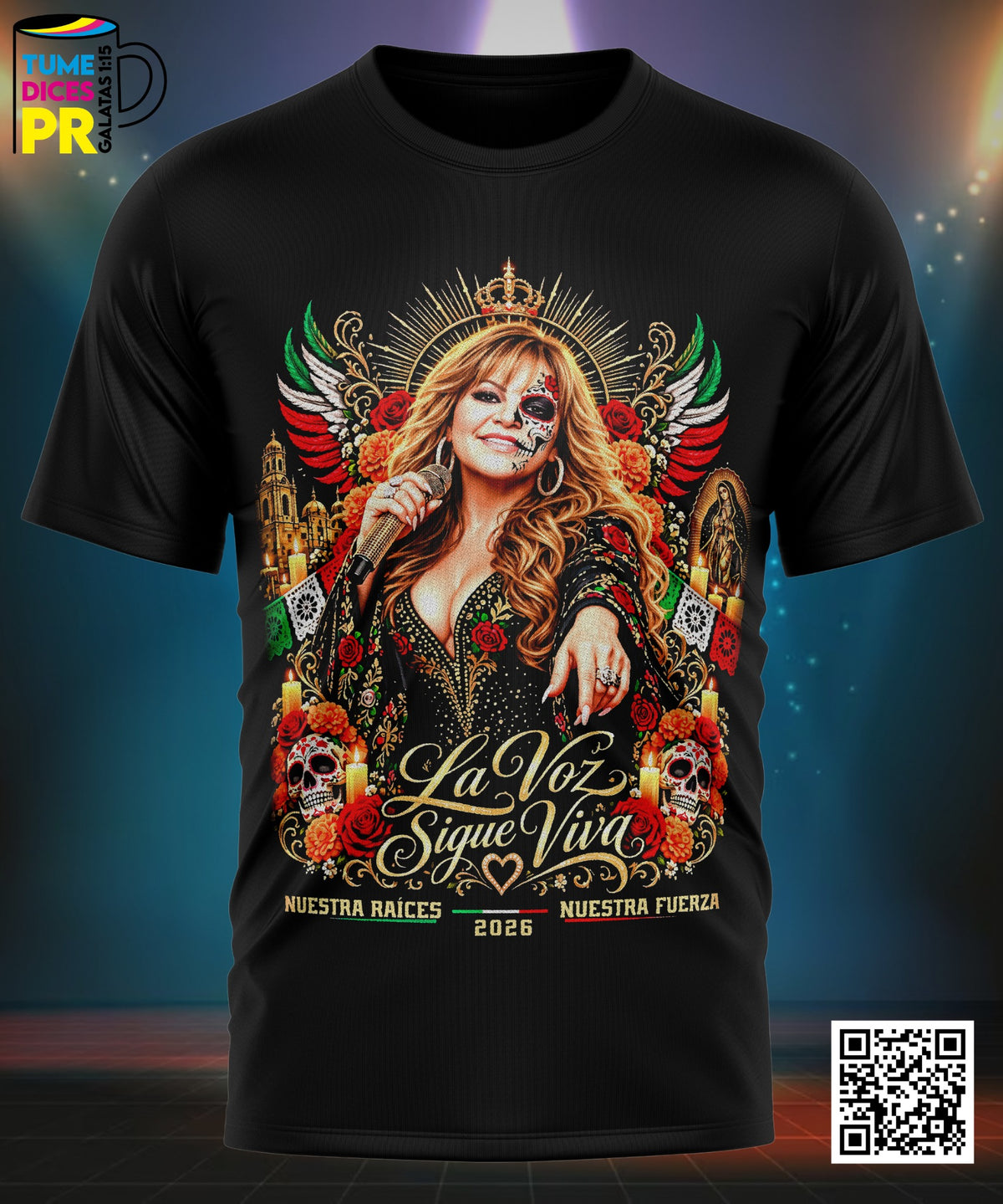 Camiseta JENNI RIVERA | Algodón y poliéster | Tallas S–XL