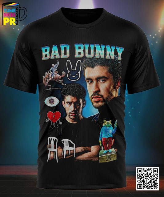 Camiseta Bad Bunny | Algodón y poliéster | Tallas S–XL