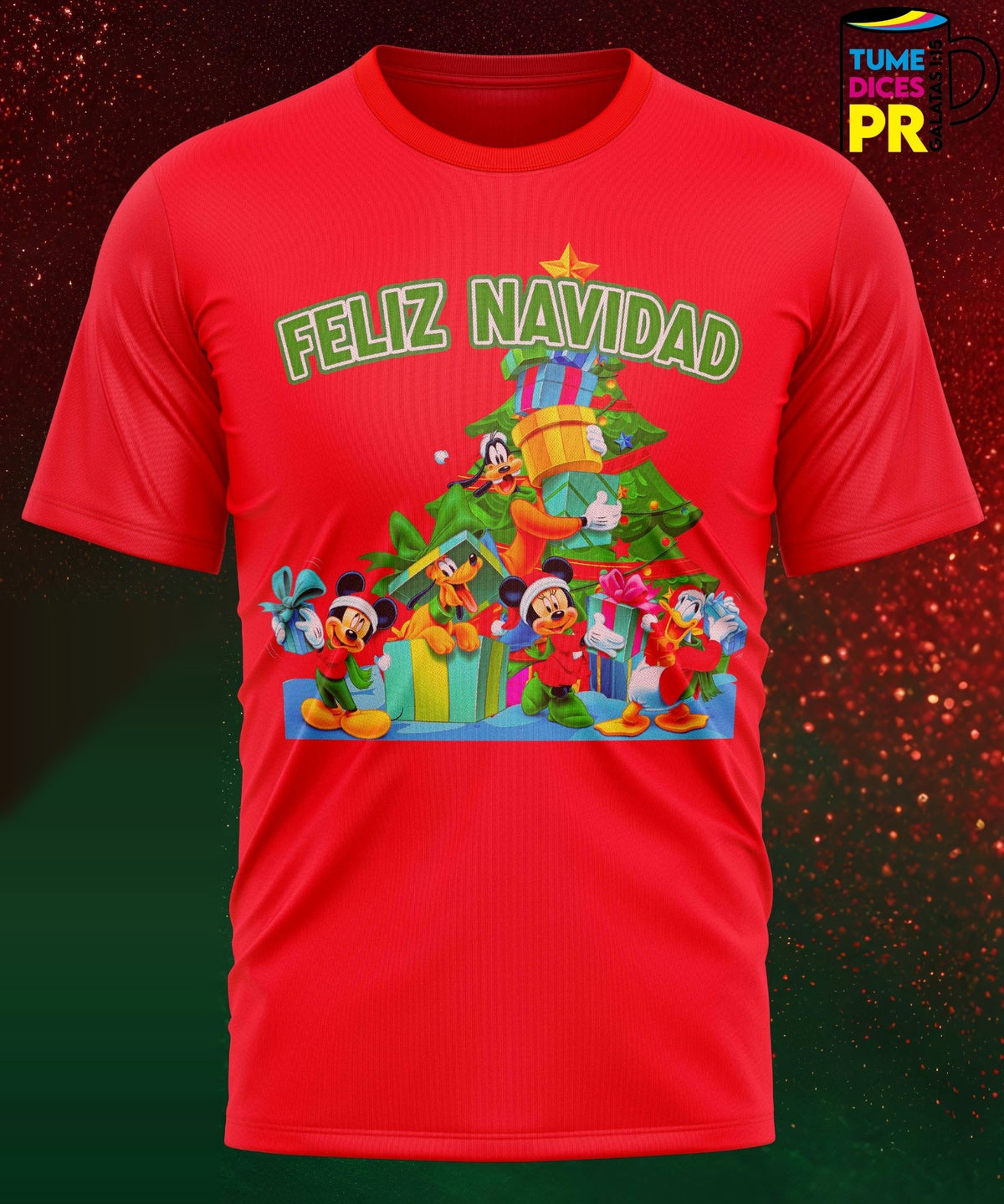 Camiseta Disney Navidad | Algodón y poliéster | Tallas S–XL