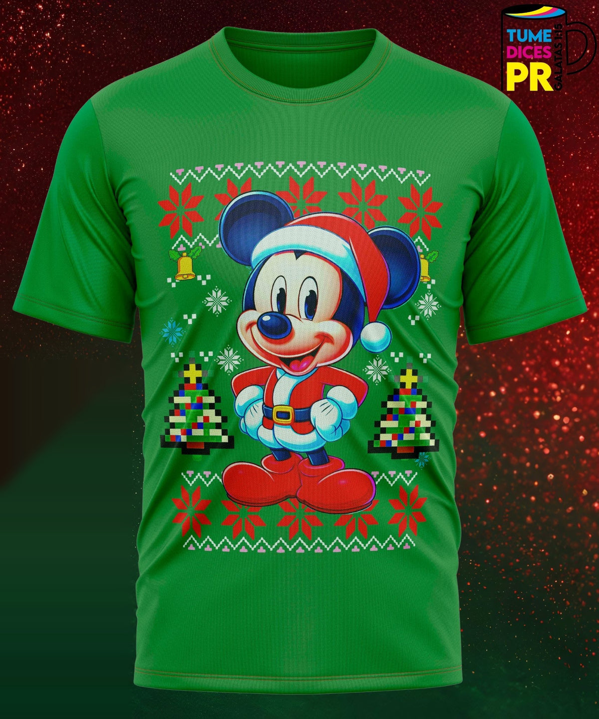 Camiseta Disney Navidad | Algodón y poliéster | Tallas S–XL