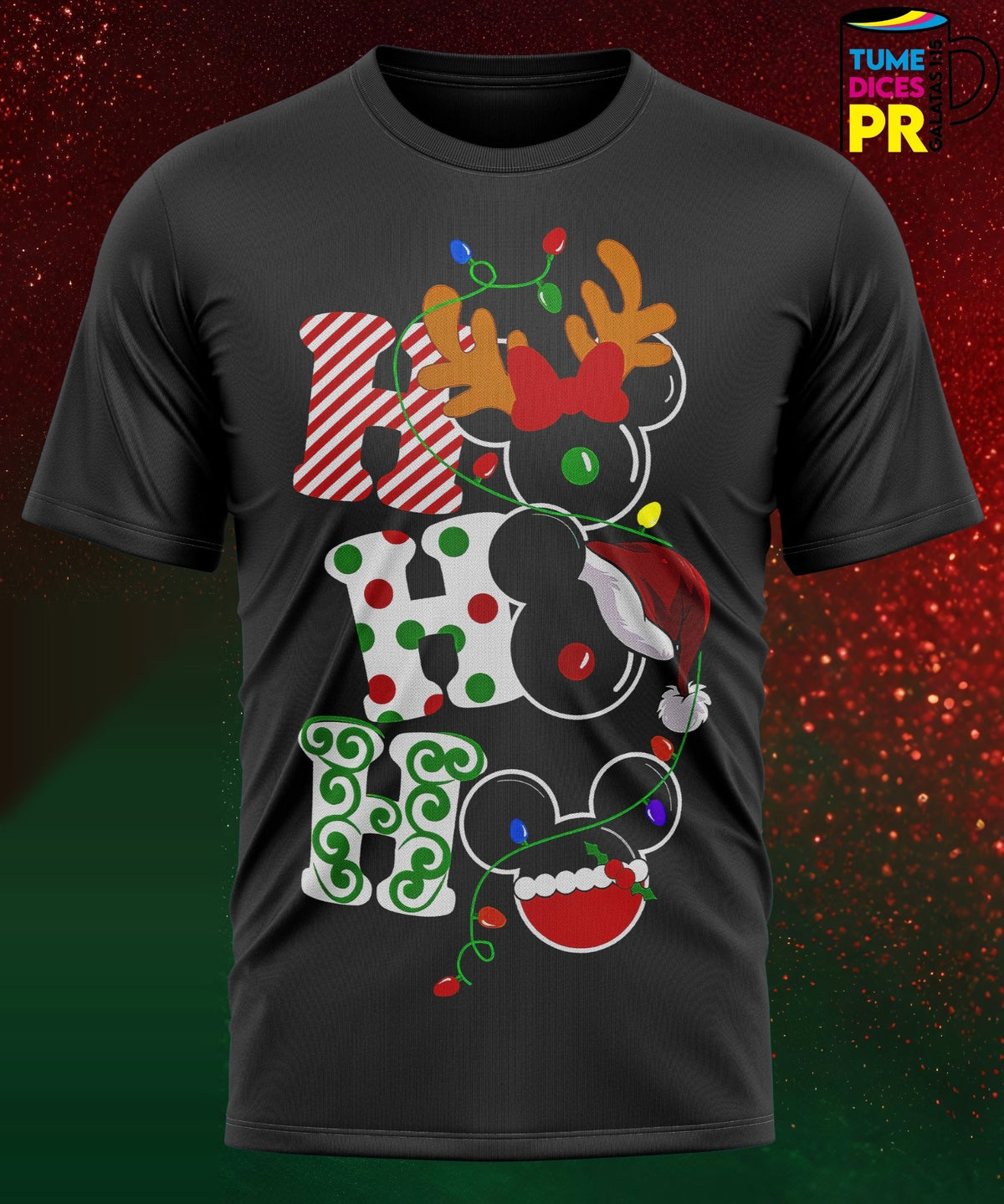 Camiseta Disney Navidad | Algodón y poliéster | Tallas S–XL