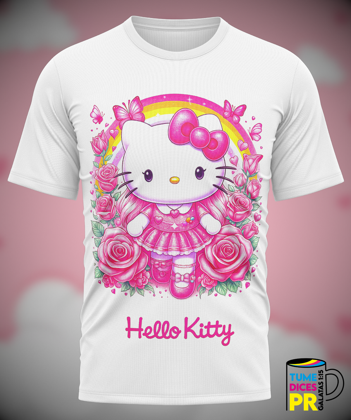 Camiseta Hello Kitty | Algodón y poliéster | Tallas S–XL
