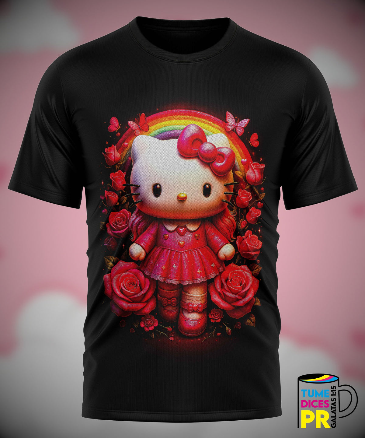 Camiseta Hello Kitty | Algodón y poliéster | Tallas S–XL