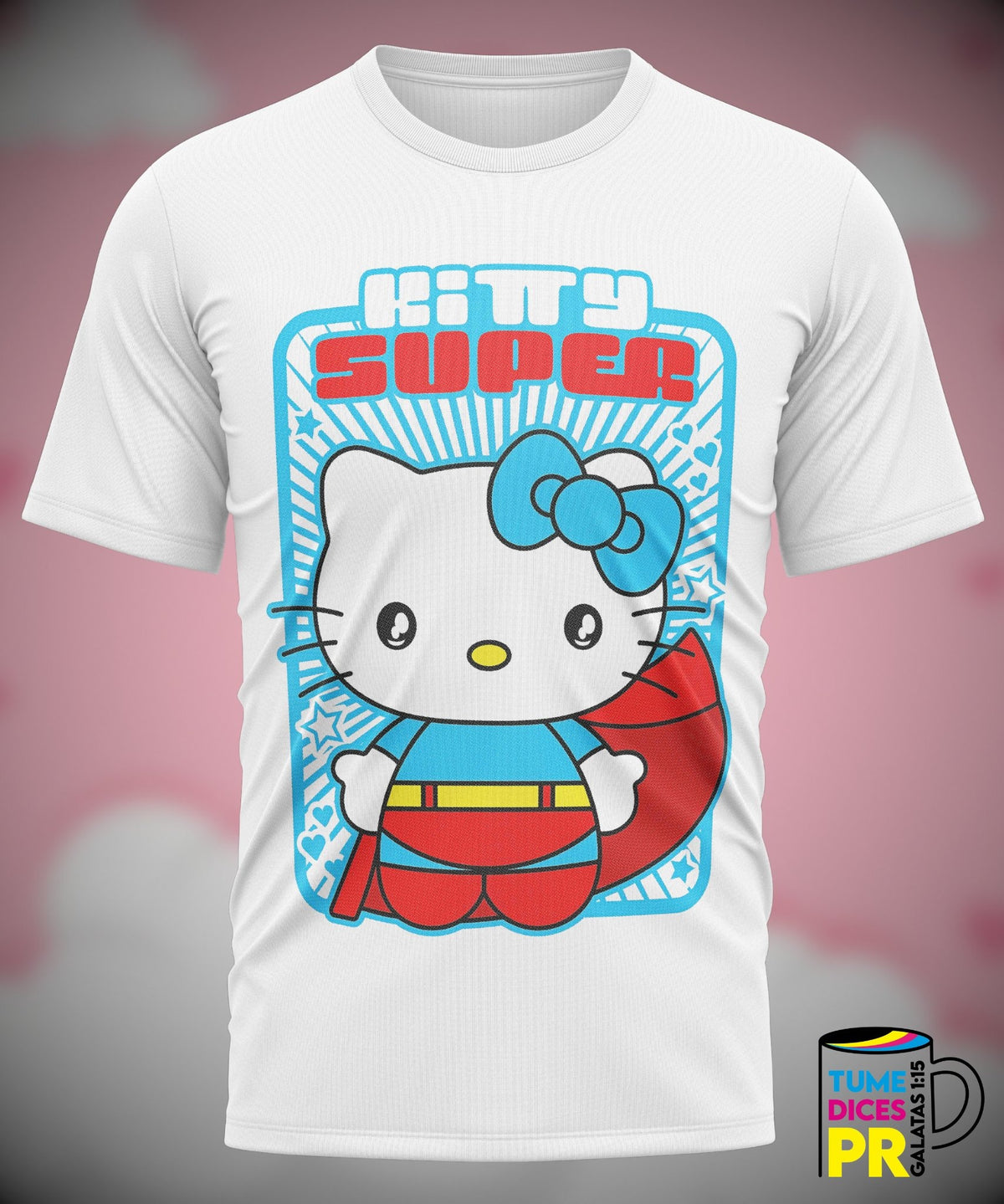 Camiseta Hello Kitty | Algodón y poliéster | Tallas S–XL