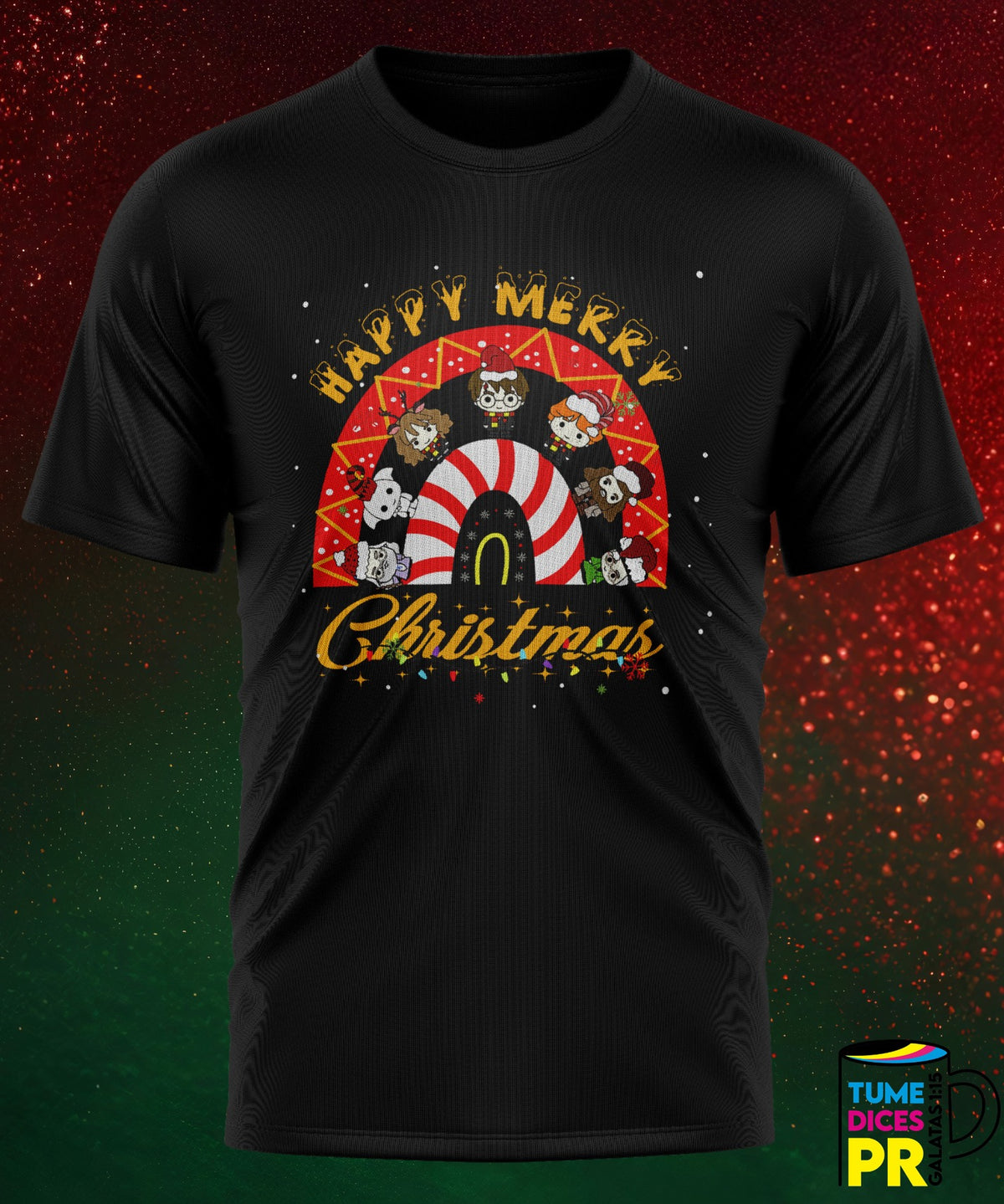 Camiseta Harry Potter Navidad | Algodón y poliéster | Tallas S–XL