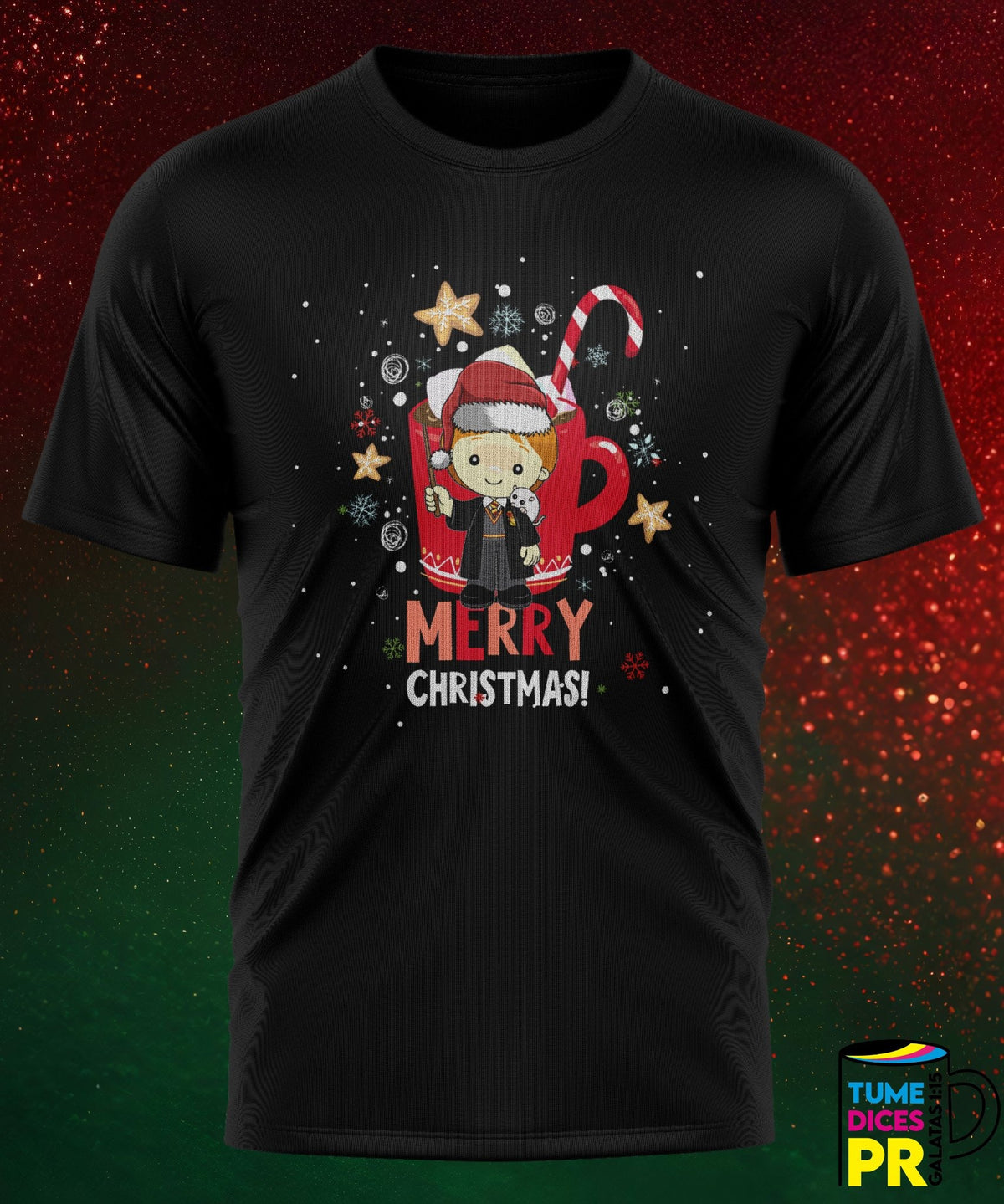 Camiseta Harry Potter Navidad | Algodón y poliéster | Tallas S–XL