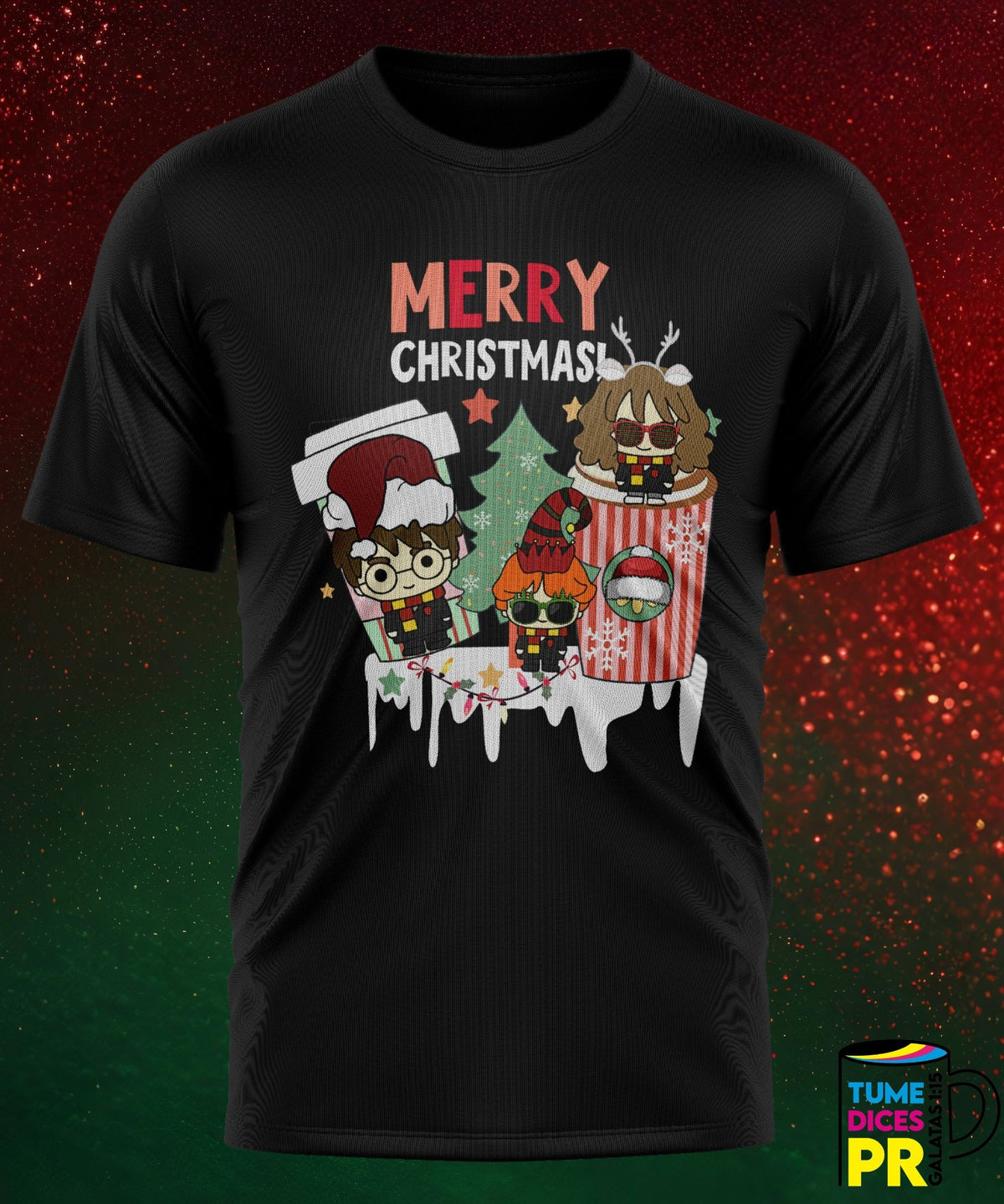 Camiseta Harry Potter Navidad | Algodón y poliéster | Tallas S–XL